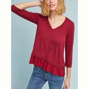 ANTHROPOLOGIE - Marianela Lace-hem top - NWT